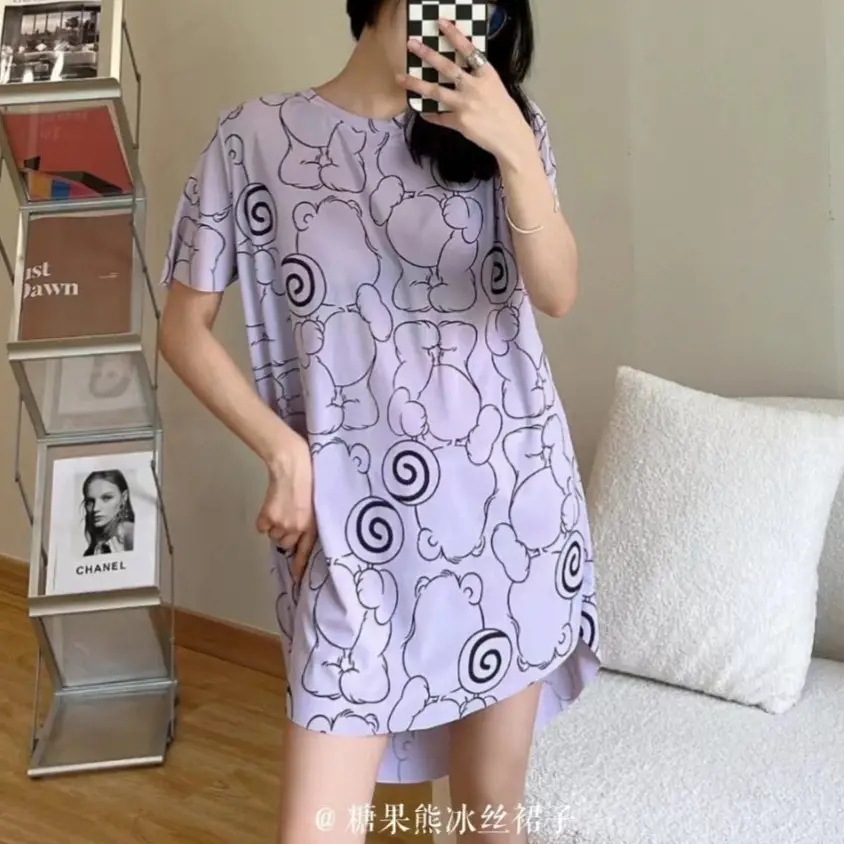 Women's Long Printed Skirt Ice Silk 2025 Summer - Image 5