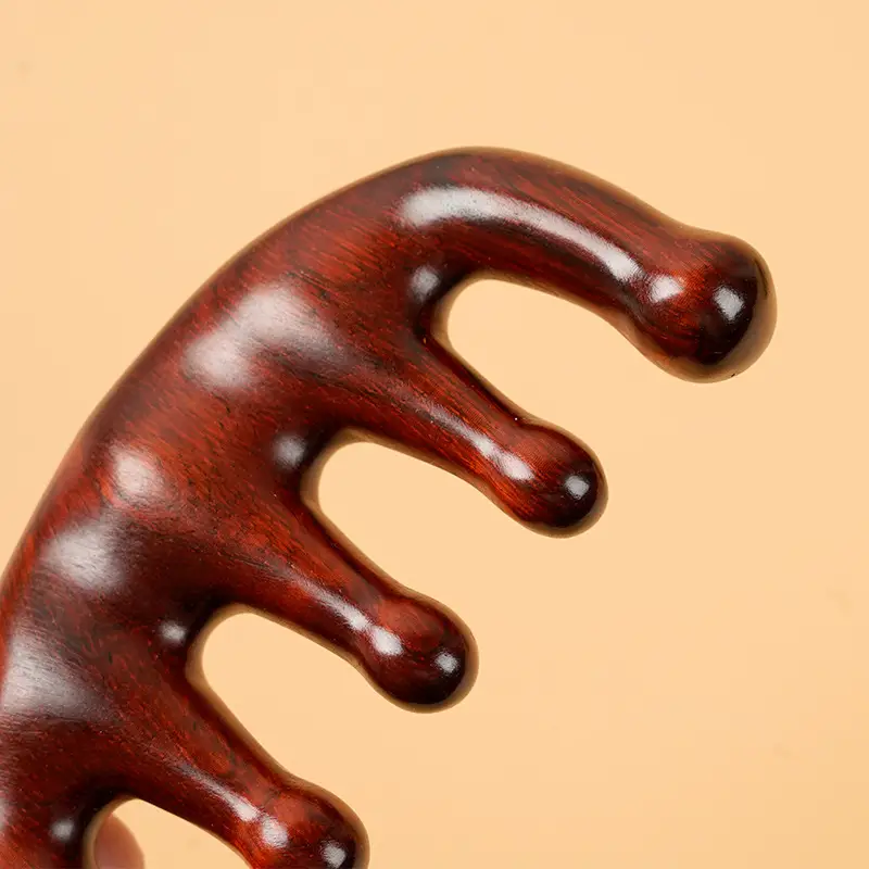 Green Sandalwood Massage Comb with Five Teeth - Image 24