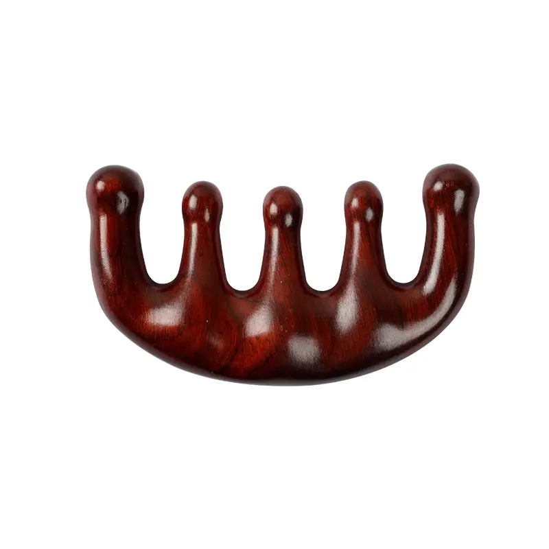Green Sandalwood Massage Comb with Five Teeth - Image 25