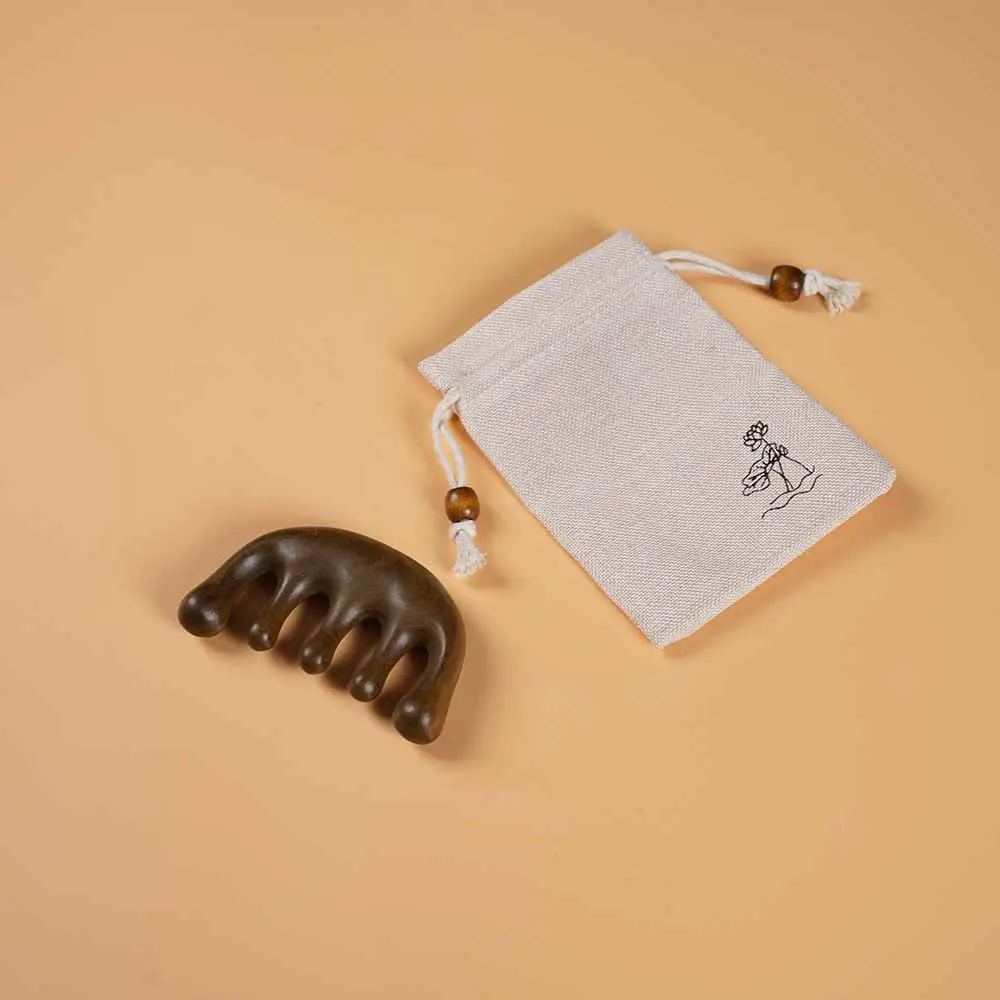 Gold silk sandalwood-cloth bag