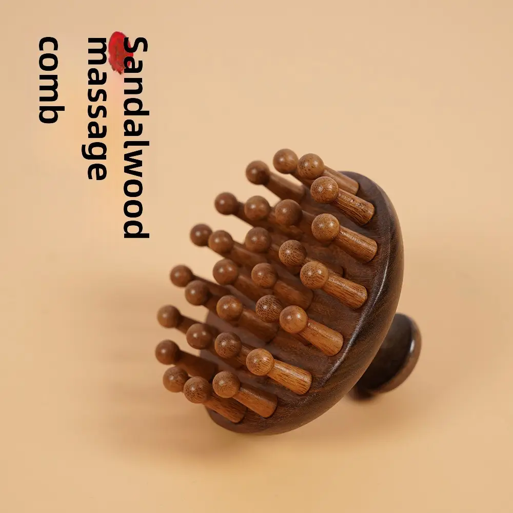 Green Sandalwood Massage Comb with Five Teeth - Image 20