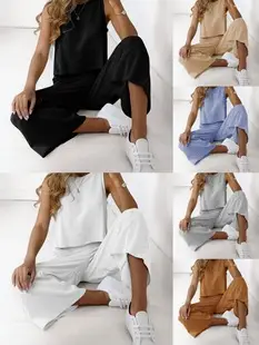 Black Elastic Waist Casual Pants Plus Size Women — feature 23