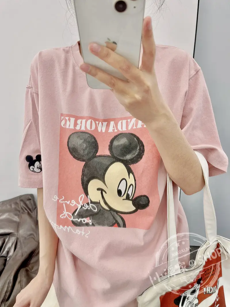 Mickey Mouse Pink T-Shirt 2026 Loose Fit — feature 29