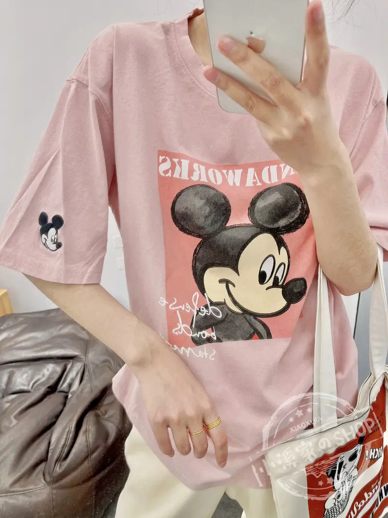 Mickey Mouse Pink T-Shirt 2026 Loose Fit — feature 31