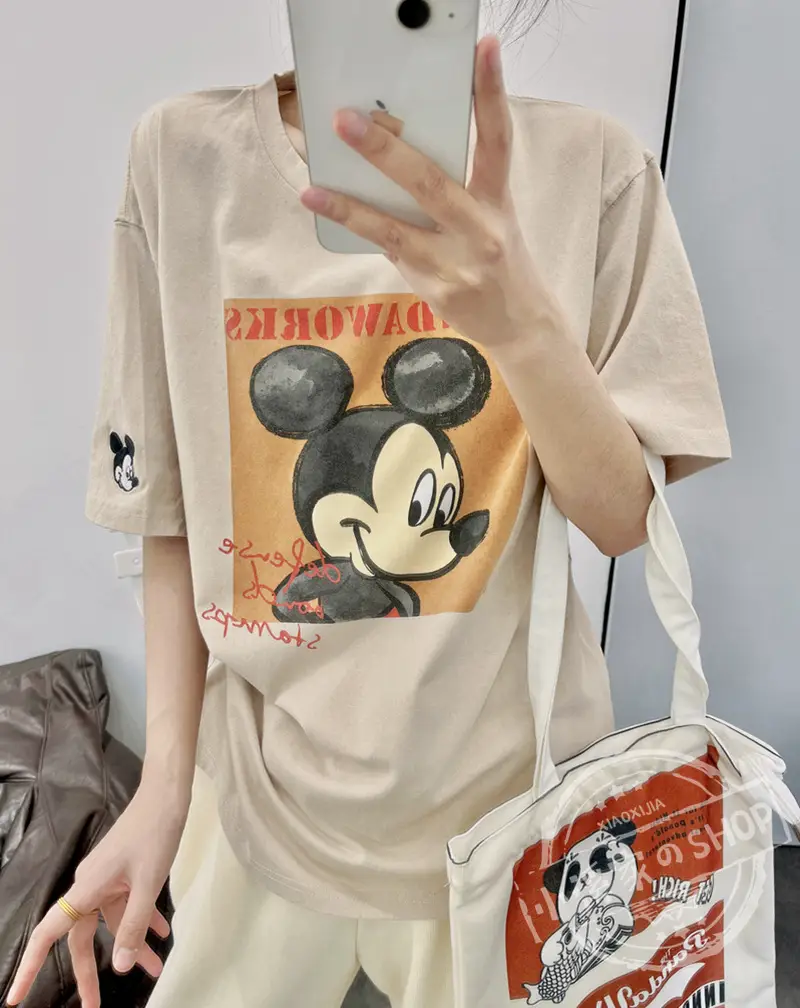 Mickey Mouse Pink T-Shirt 2026 Loose Fit — feature 32