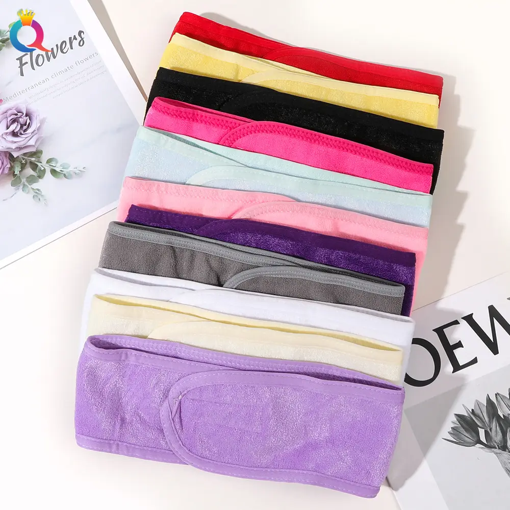 Qiyue Face Wash Hair Band for Women Makeup Velcro Set - Image 8