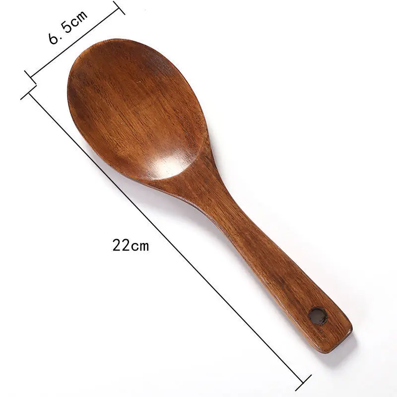 Wooden 39cm Non-Stick Spatula with Long Handle - Image 12
