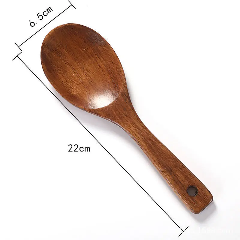 Wooden 39cm Non-Stick Spatula with Long Handle - Image 3