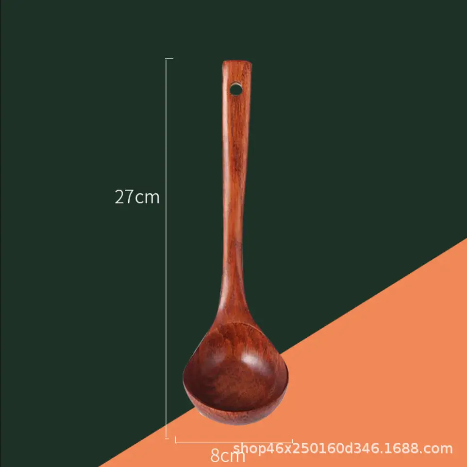 Wooden 39cm Non-Stick Spatula with Long Handle - Image 6