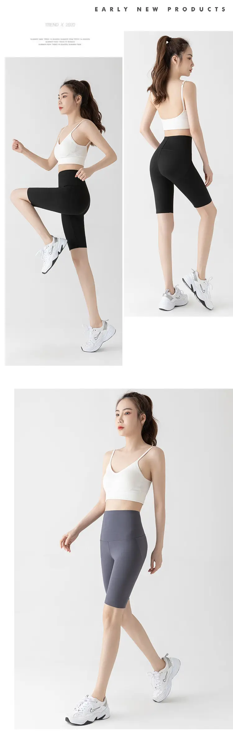 5005 Summer High Waist Tummy Control Shorts Women Large — feature 10