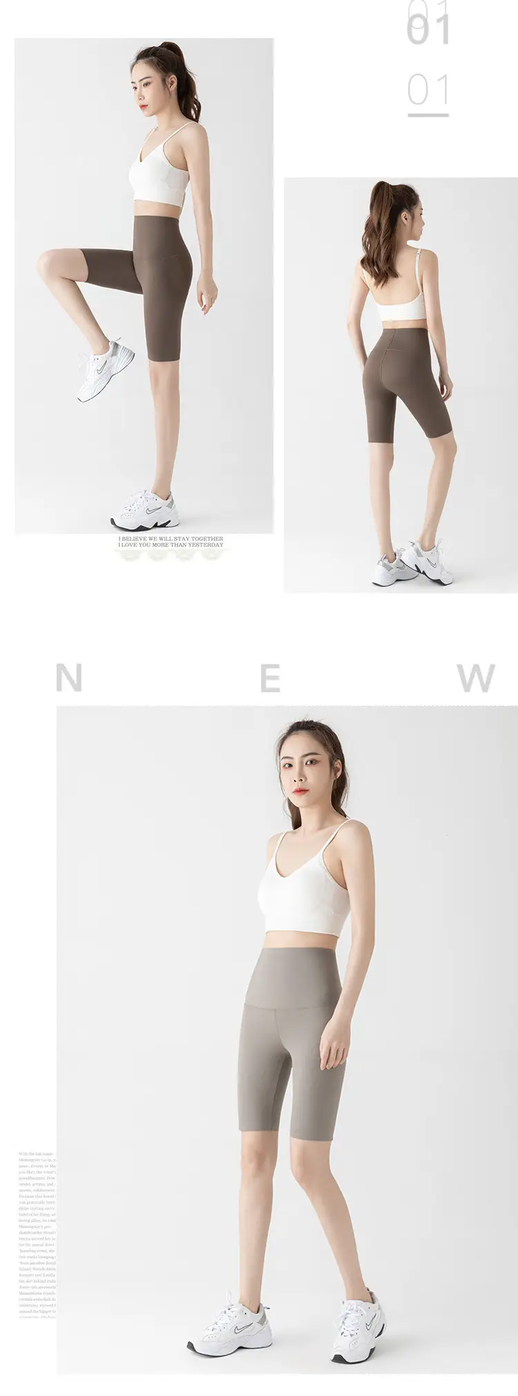 5005 Summer High Waist Tummy Control Shorts Women Large — feature 12