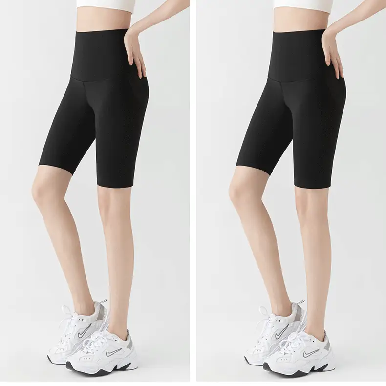 5005 Summer High Waist Tummy Control Shorts Women Large — feature 3