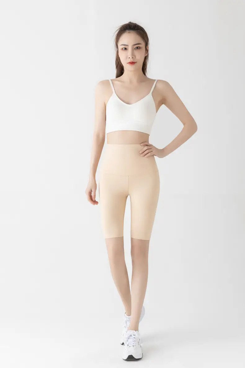 5005 Summer High Waist Tummy Control Shorts Women Large — feature 32