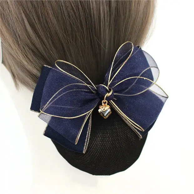 Black Bow Hairpin for Women Korean Style - Image 21