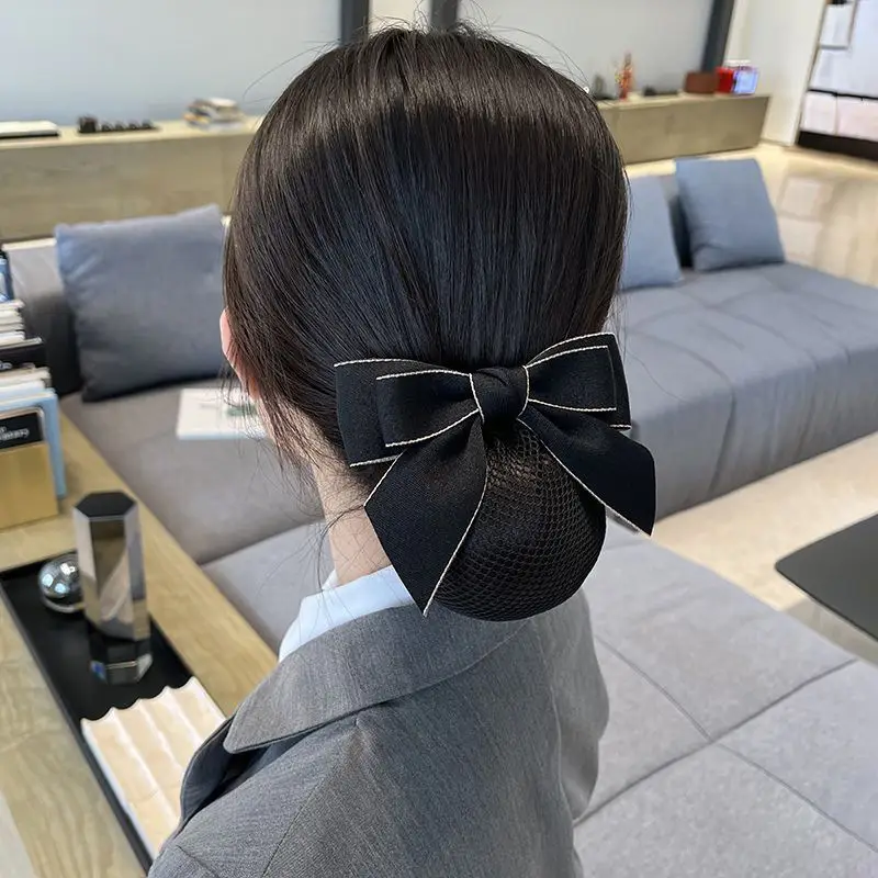 Black Bow Hairpin for Women Korean Style - Image 34