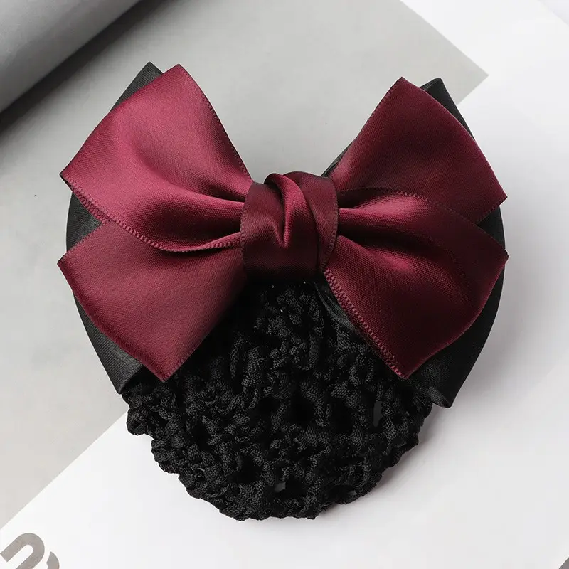Black Bow Hairpin for Women Korean Style - Image 4
