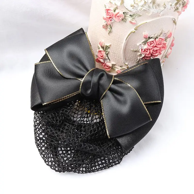 Black Bow Hairpin for Women Korean Style - Image 9