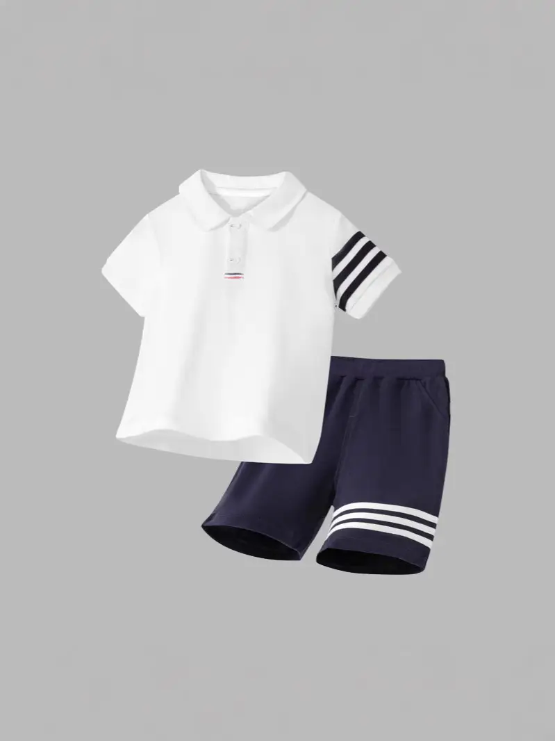 Children's 2-Piece Foreign Style Polo Shorts Set
