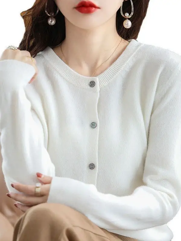 Women's Black Slimming Cardigan with Button Front