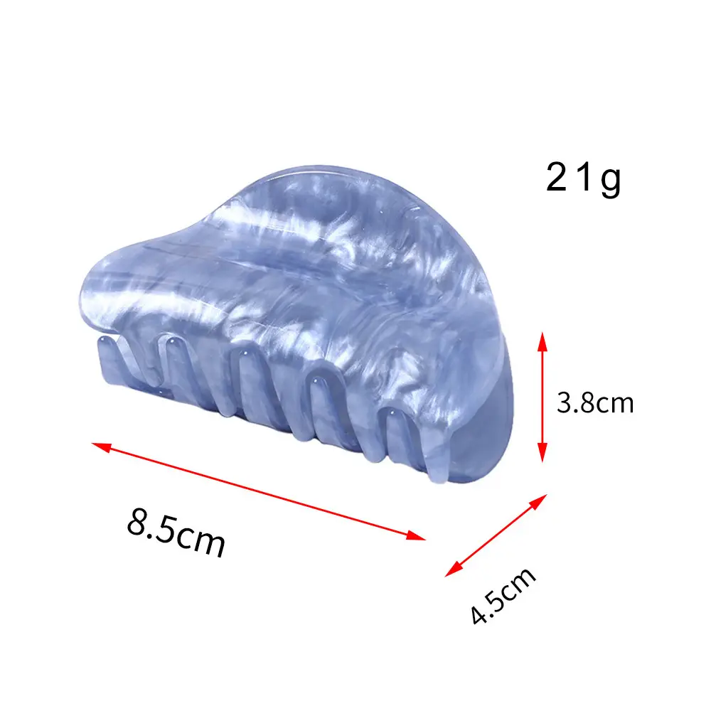Acrylic Hair Clips Fashionable New Marble Water Ripple Grab Clip Back of the Head Elegant Hair Clip Fan-Shaped - Image 16