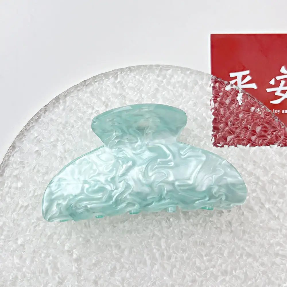 Acrylic Hair Clips Fashionable New Marble Water Ripple Grab Clip Back of the Head Elegant Hair Clip Fan-Shaped - Image 12