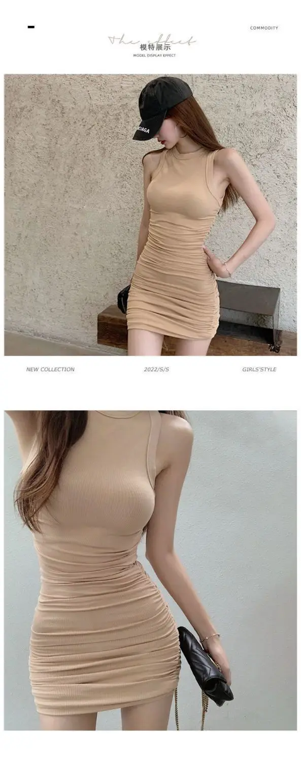 Pink Tight Waist Slimming Skirt for Women — feature 10