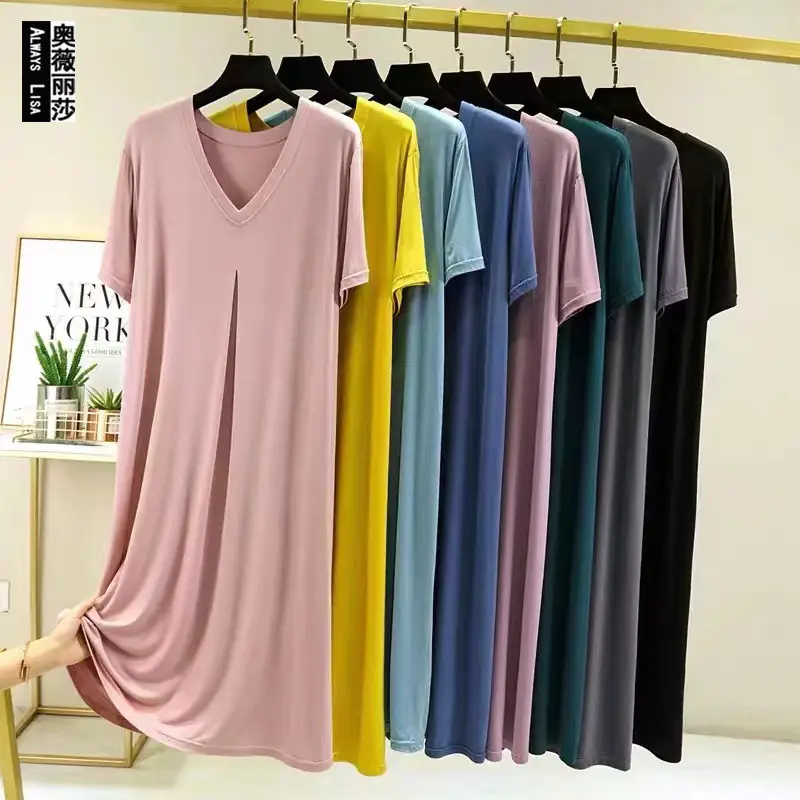 Mo Dair Cotton V-Neck Dress Large Summer Casual