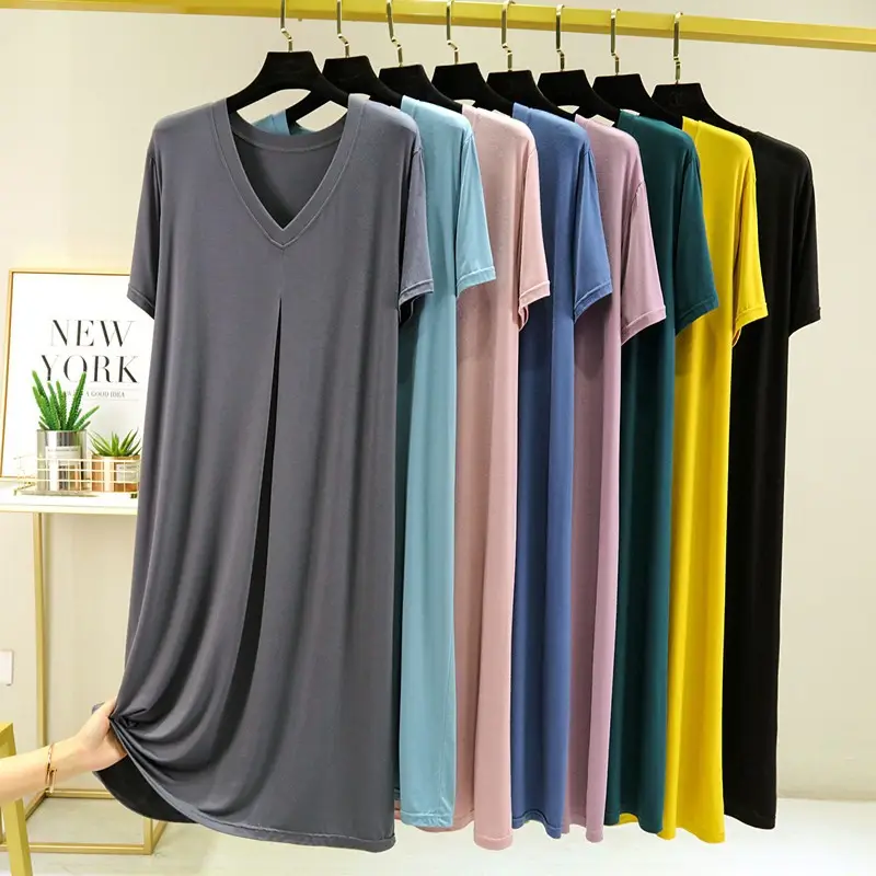 Mo Dair Cotton V-Neck Dress Large Summer Casual