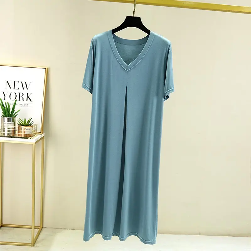 Mo Dair Cotton V-Neck Dress Large Summer Casual