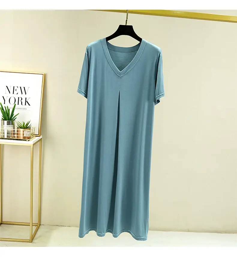 Mo Dair Cotton V-Neck Dress Large Summer Casual — feature 13