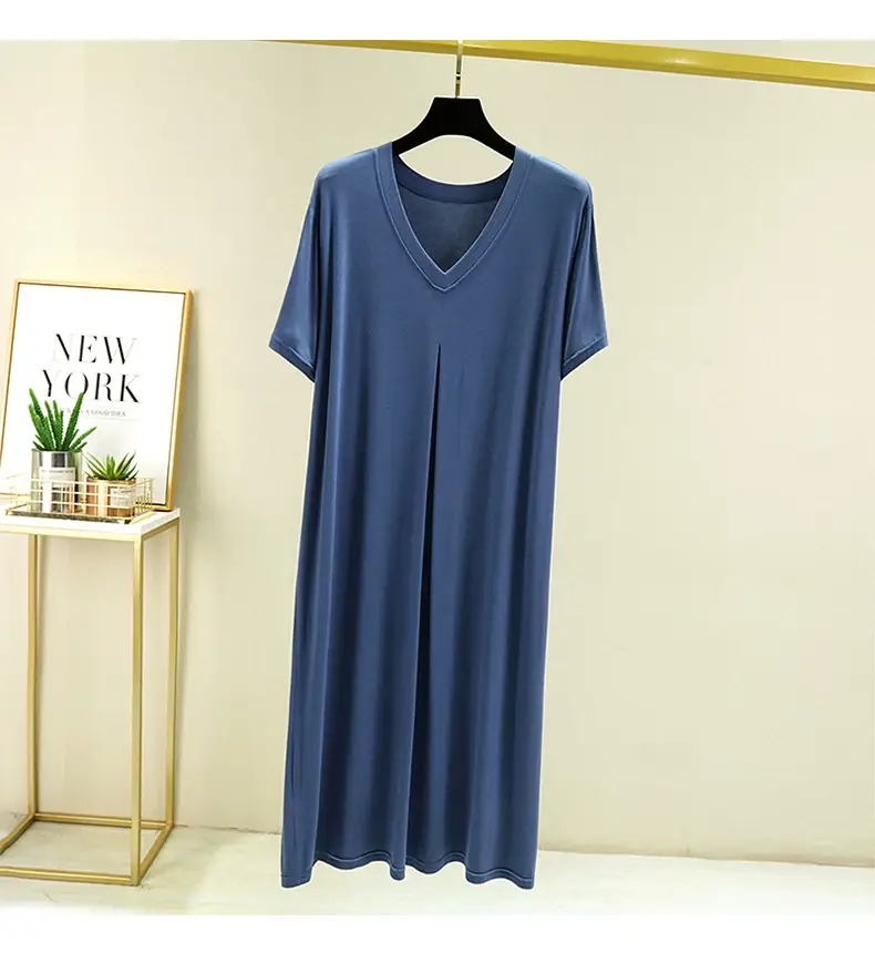 Mo Dair Cotton V-Neck Dress Large Summer Casual — feature 15