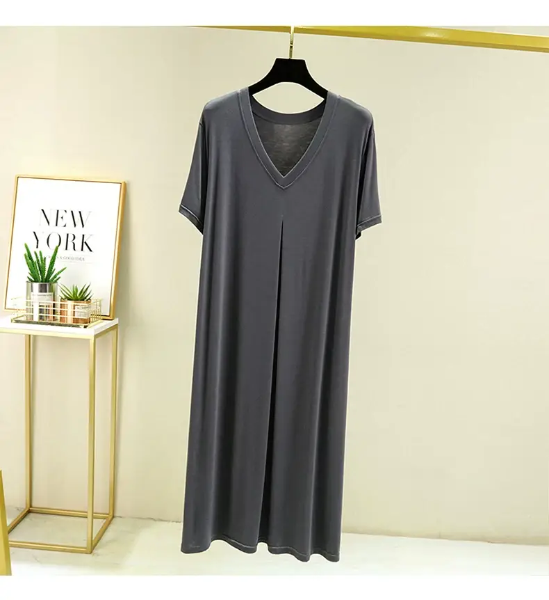 Mo Dair Cotton V-Neck Dress Large Summer Casual — feature 16