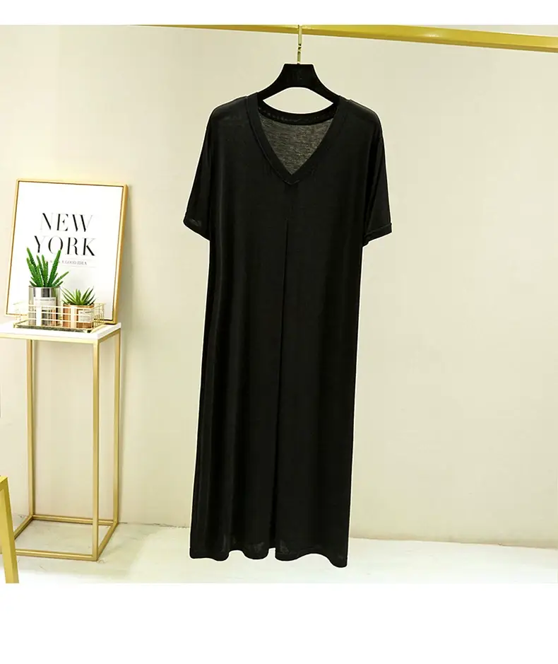 Mo Dair Cotton V-Neck Dress Large Summer Casual — feature 17