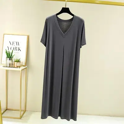Mo Dair Cotton V-Neck Dress Large Summer Casual