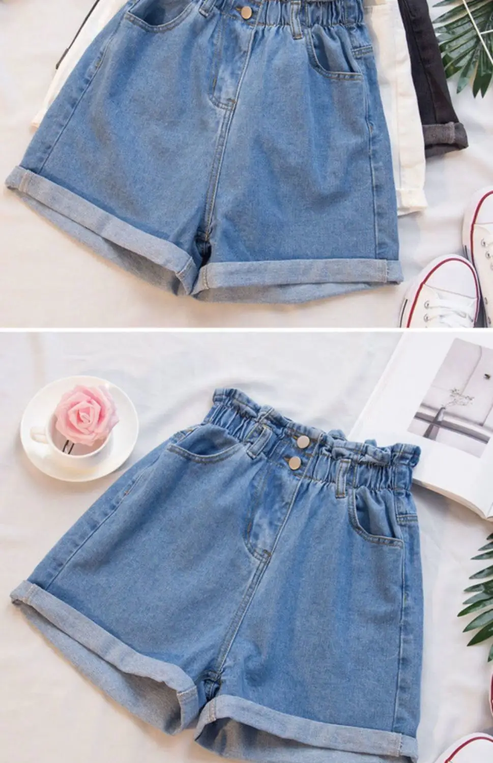 Women Denim Shorts High Waist Slimming 2022 — feature 7