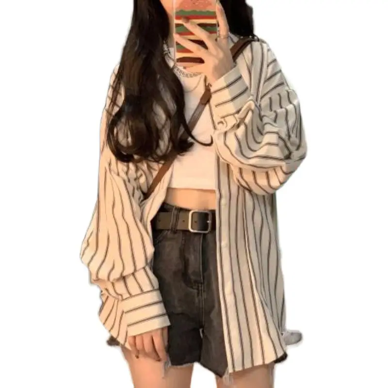 Women Striped Long Sleeve Cardigan Spring Autumn 2025 - Image 5