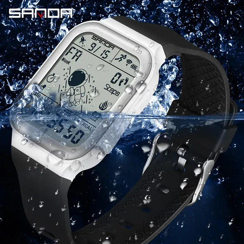 Sanda Step Calorie Electronic Watch Black Astronaut Series - Image 8