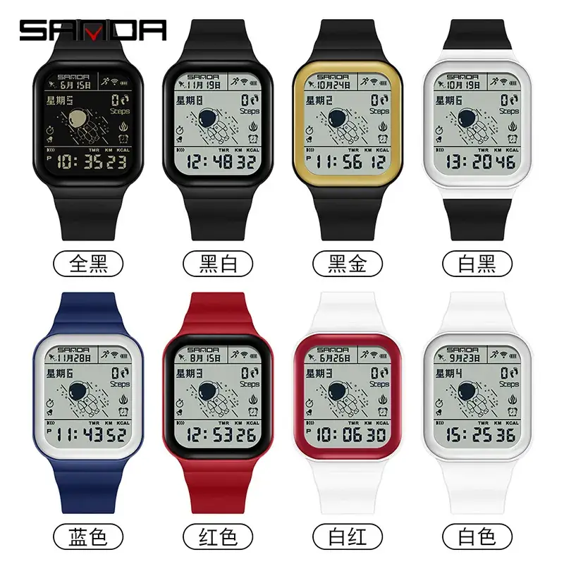 Sanda Step Calorie Electronic Watch Black Astronaut Series - Image 10