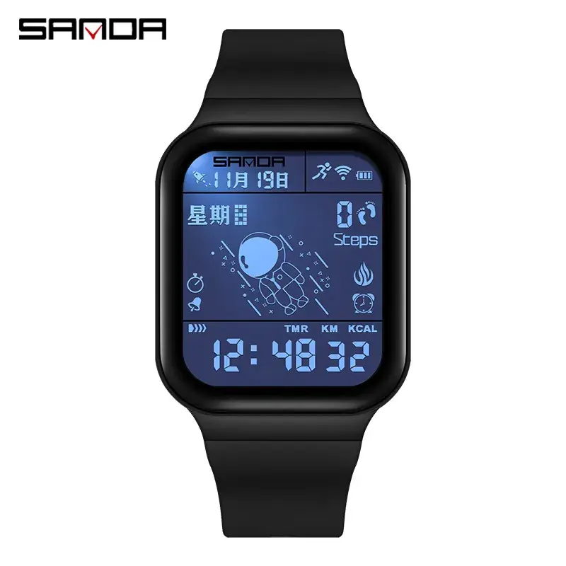 Sanda Step Calorie Electronic Watch Black Astronaut Series - Image 2
