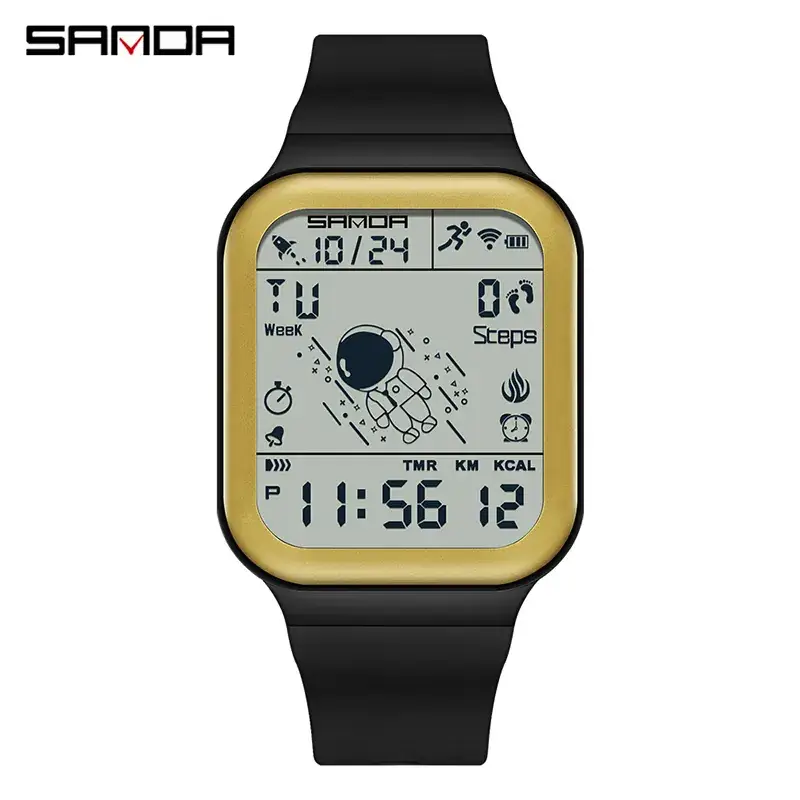 Sanda Step Calorie Electronic Watch Black Astronaut Series - Image 3