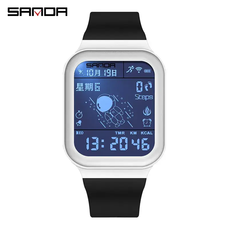 Sanda Step Calorie Electronic Watch Black Astronaut Series - Image 4