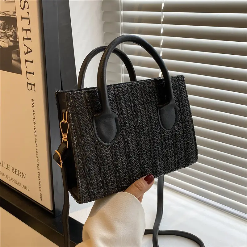 Straw Woven Shoulder Bag 2022 Japanese Style - Image 8