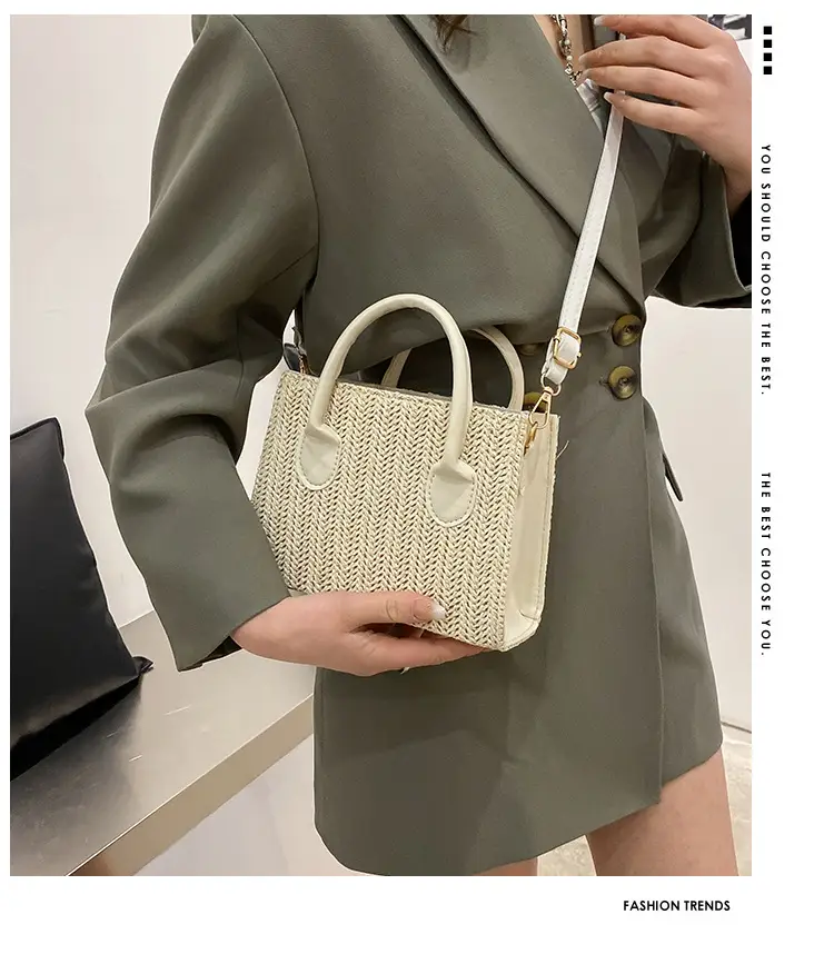 Straw Woven Shoulder Bag 2022 Japanese Style — feature 1