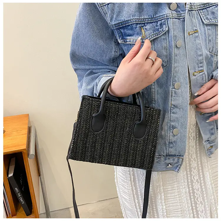 Straw Woven Shoulder Bag 2022 Japanese Style — feature 12