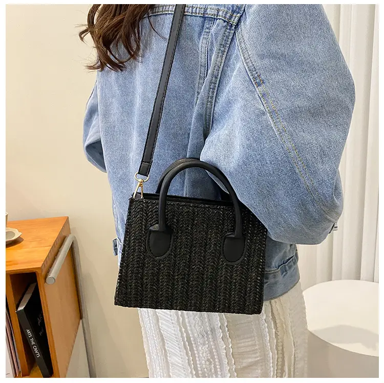 Straw Woven Shoulder Bag 2022 Japanese Style — feature 14