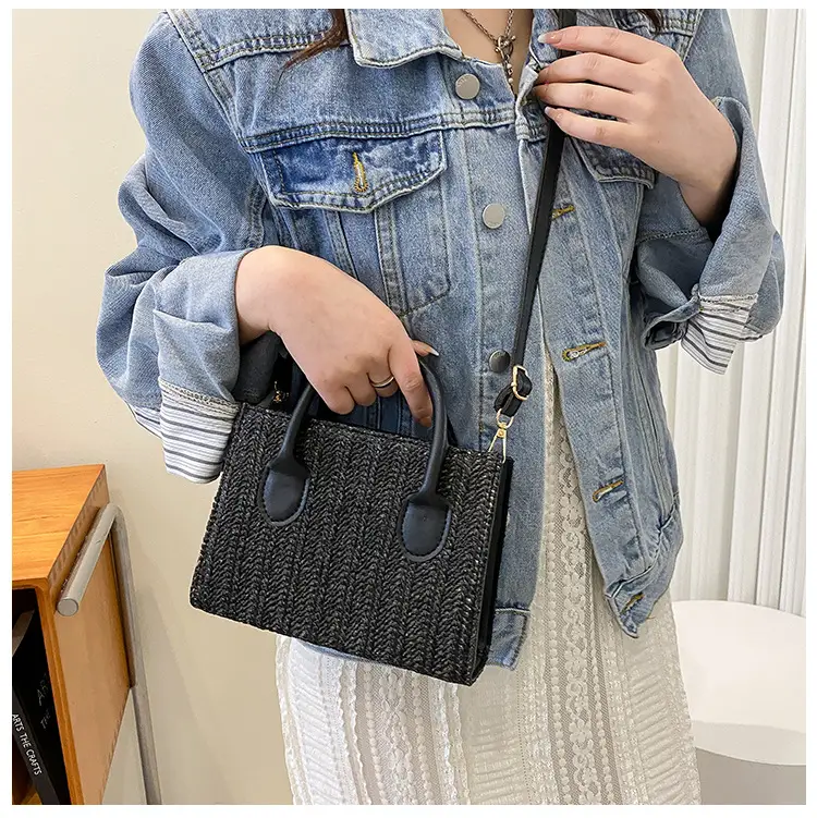 Straw Woven Shoulder Bag 2022 Japanese Style — feature 15