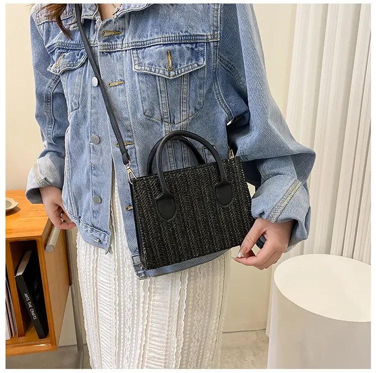 Straw Woven Shoulder Bag 2022 Japanese Style — feature 16
