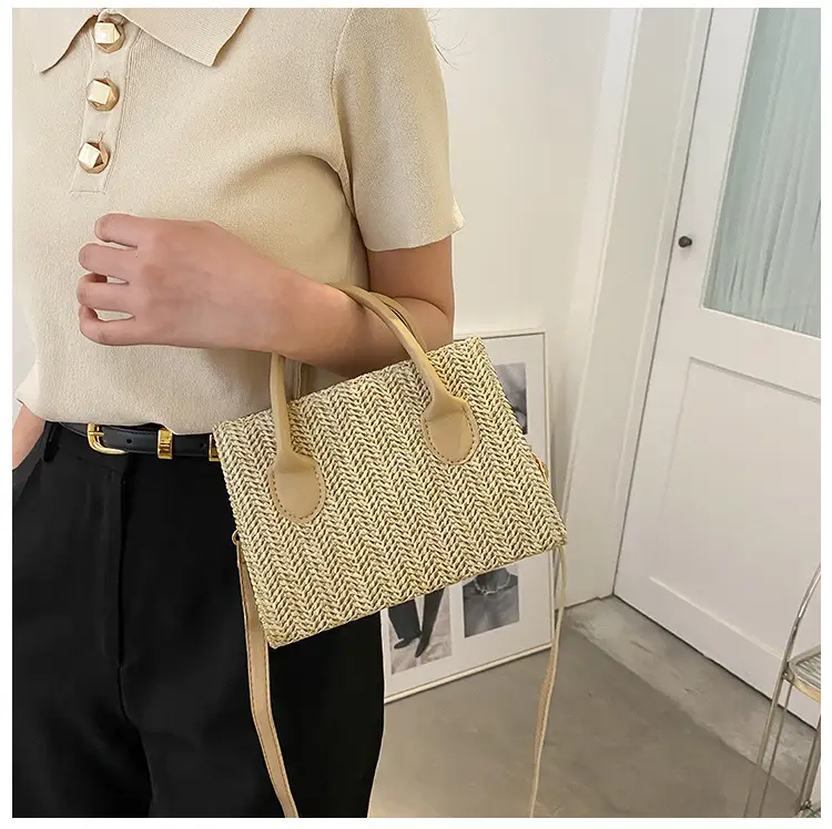 Straw Woven Shoulder Bag 2022 Japanese Style — feature 18