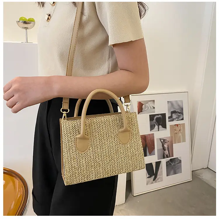 Straw Woven Shoulder Bag 2022 Japanese Style — feature 19