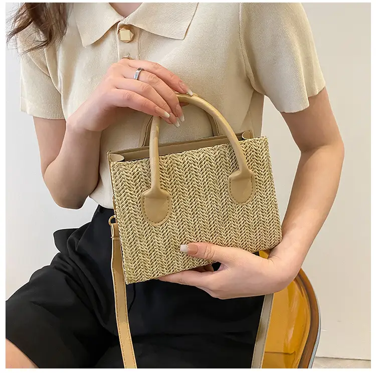 Straw Woven Shoulder Bag 2022 Japanese Style — feature 21